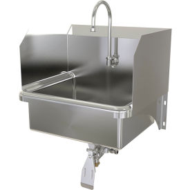 Sani-Lav® Wall Mount Sink with Single knee Pedal Valve Flow Rate of 2 GPM 7071