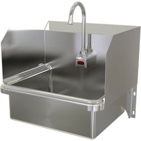 Sani-Lav® Wall Mount Sink with Battery Powered Sensor Flow Rate of 2 GPM 16 Gauge 707B