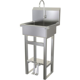 Sani-Lav® Floor Mount Sink with Double Foot Pedal Valve 0.5 GPM 725.5