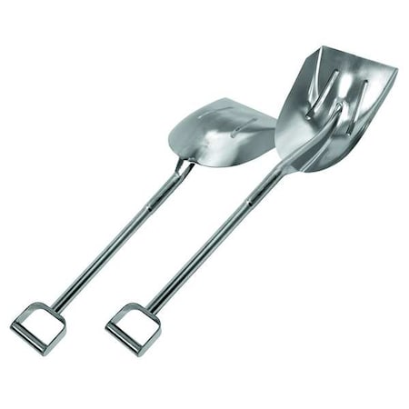 Scoop Shovel, 304 Stainless Steel Blade, 25 in L Silver 304 Stainless Steel Handle MPN:207R