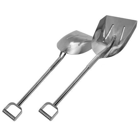 Scoop Shovel, 304 Stainless Steel Blade, 24-1/2 in L Silver 304 Stainless Steel Handle MPN:227R