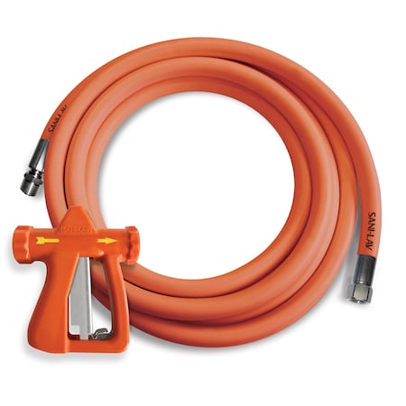 Spray Nozzle with Hose, 25 ft L, Orange MPN:H253NP1