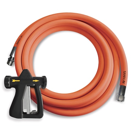 Spray Nozzle with Hose, 25 ft L, Orange MPN:H253NP1B
