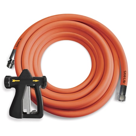 Spray Nozzle with Hose, 50 ft L, Orange MPN:H503NP1B