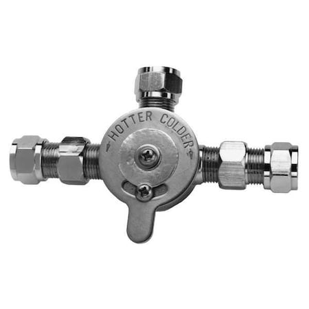 Mixing Check Valve, 3/8 In Comp, Brass MPN:201L