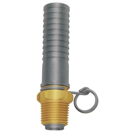 Swivel Hose Adapt, Brass, 1/2MNPT, 3-7/8 L MPN:N15