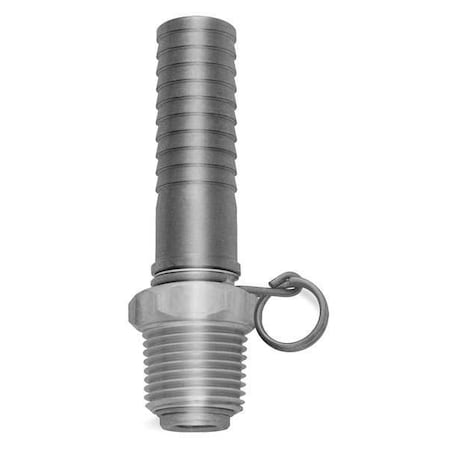 Swivel Hose Adapt, 3/4 MGHT/Hose Barb, SS MPN:N20S