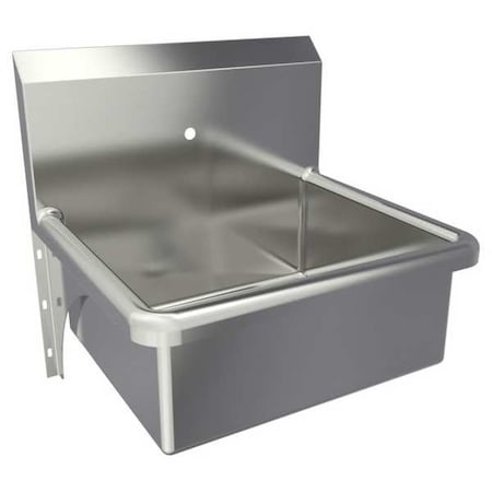 Wall Mount, 1 Hole, Not Applicable, Silver, Hand Sink MPN:5040