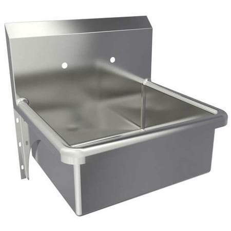 Wall Mount, 2 Hole, Not Applicable, Silver, Hand Sink MPN:5048