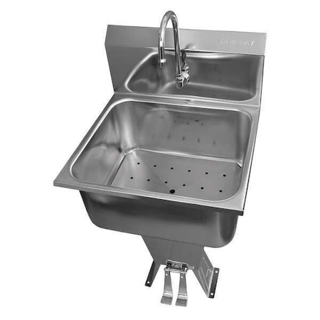 Wall Mnt Meat Wash Sink w/Double Valve MPN:515L