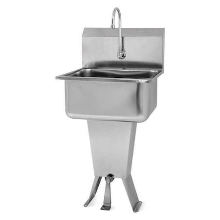 Hand Sink, 19 in. L, SS, Single Foot Pedal MPN:5211-0.5
