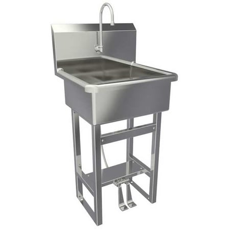 Hand Sink, Floor, Faucet, 23inL, 20-1/2inW MPN:524