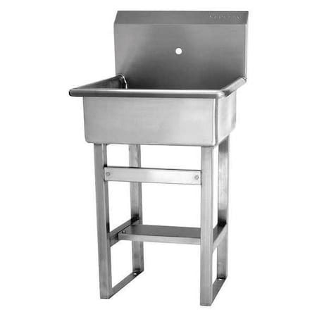 Floor Mount, 1 Hole, Not Applicable, Silver, Hand Sink MPN:5240