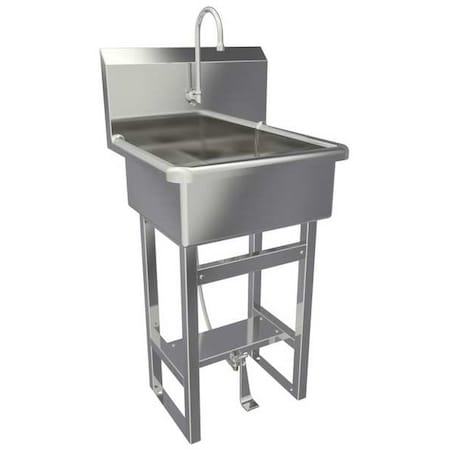 Hand Sink, Floor, Faucet, 23inL, 9in Bowl D MPN:5241