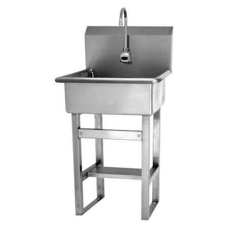 Floor Mount, 1 Hole, Sensor, Silver, Hand Sink MPN:524B-0.5