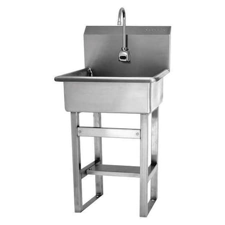 Floor Mount, 1 Hole, Sensor, Silver, Hands-Free Sink MPN:524B