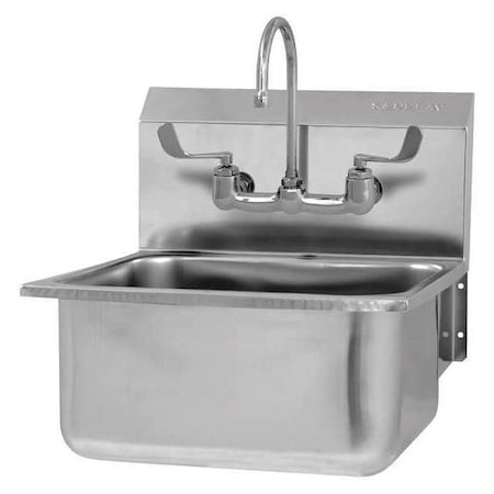 Hand Sink, 21 in.L, SS, Wrist Blade Handles MPN:525FL-0.5