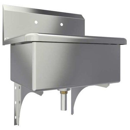 Wall Mount, 2 Hole, Not Applicable, Silver, Scrub Sink MPN:5318