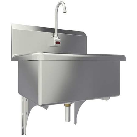 Scrub Sink 22 in x 16 1/2 in, 1, 1, Wall Mount, 14 ga. 304 Stainless Steel MPN:531B