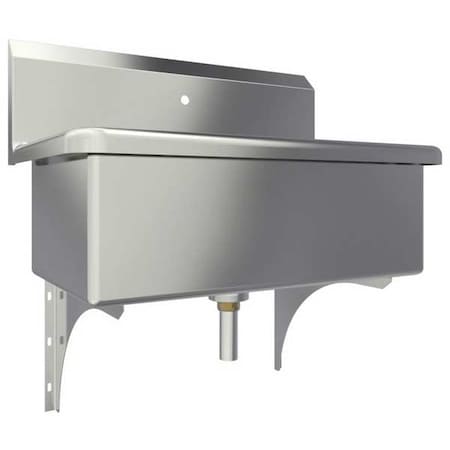 Wall Mount, 1 Hole, Not Applicable, Silver, Scrub Sink MPN:5320