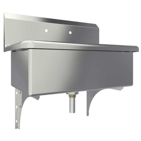 Wall Mount, 2 Hole, Not Applicable, Silver, Scrub Sink MPN:5328