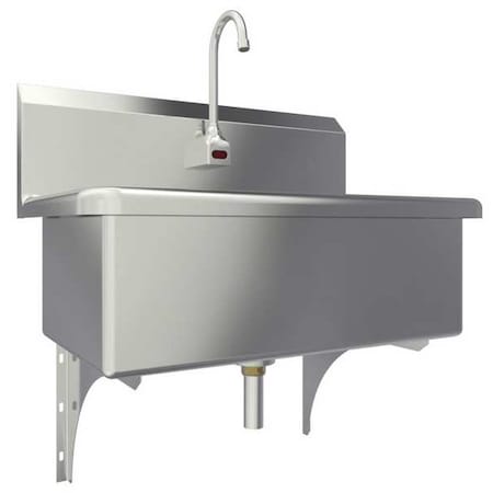 Wall Mount, 1 Hole, Sensor, Silver, Scrub Sink MPN:532B-0.5