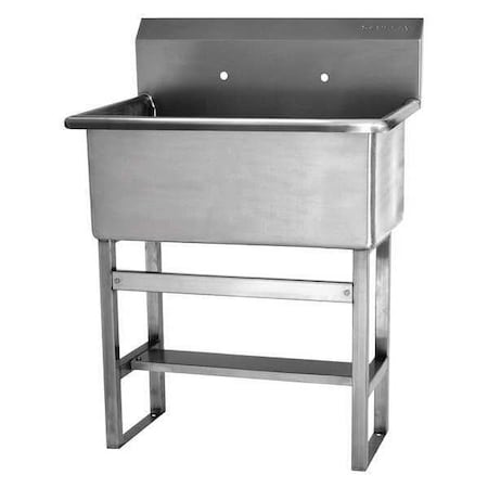 Floor Mount, 2 Hole, Not Applicable, Silver, Scrub Sink MPN:532F8