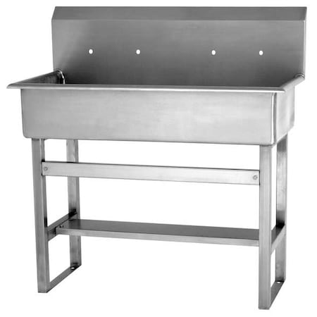 Floor Mount, 4 Hole, Not Applicable, Silver, Wash Station MPN:54F8