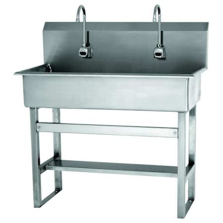 Floor Mount, 2 Hole, Sensor, Silver, Wash Station MPN:54FAL