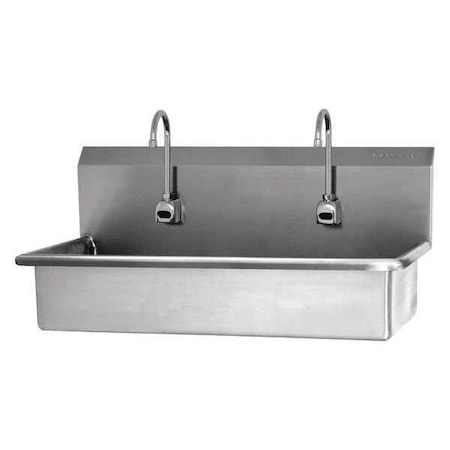 Wall Mount, 2 Hole, Sensor, Silver, Wash Station MPN:54WBL-0.5