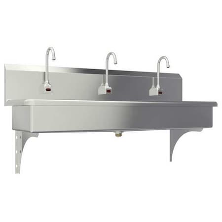 Wall Mount, 3 Hole, Sensor, Silver, Wash Station MPN:56WAL