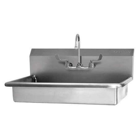 Wall Mount, 1 Hole, Dual Manual Handle, Silver, Hand Sink MPN:5A1F-0.5