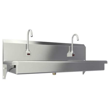 Wall Mount, 2 Hole, Sensor, Silver, Wash Station MPN:5A2A-0.5