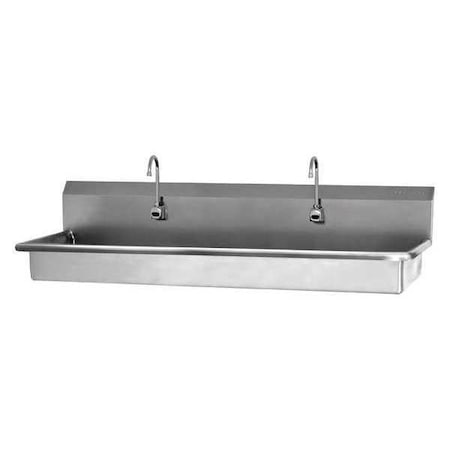 Wall Mount, 3 Hole, Sensor, Silver, Hands-Free Wash Station MPN:5A3B-0.5
