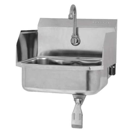 Hand Sink, 15-1/4 in. W, Double Knee Pedal MPN:607L-0.5