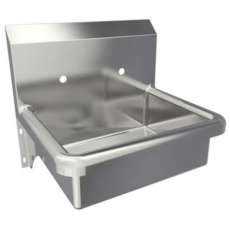 Wall Mount, 2 Hole, Not Applicable, Silver, Hand Sink MPN:6088