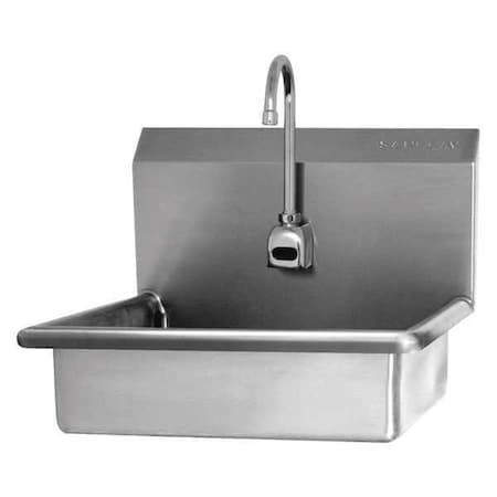 Wall Mount, 1 Hole, Sensor, Silver, Hand Sink MPN:608A-0.5