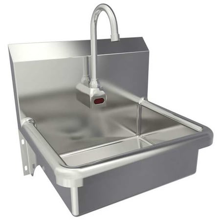 Wall Mount, 1 Hole, Sensor, Silver, Hands-Free Sink MPN:608A