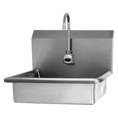 Wall Mount, 1 Hole, Sensor, Silver, Hand Sink MPN:608B-0.5