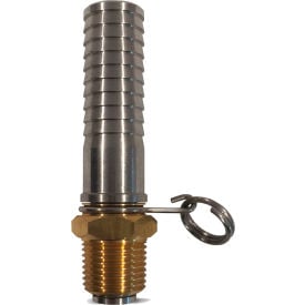 Sani-Lav® N15 Swivel Hose Adapter Brass 1/2 MNPT x 3/4 Hose Barb N15