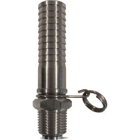 Sani-Lav® N15S Swivel Hose Adapter Stainless Steel 1/2 MNPT x 3/4 Hose Barb N15S