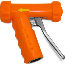 Sani-Lav® N1SS Mid-Sized Stainless Steel Spray Nozzle - Safety Orange N1SS