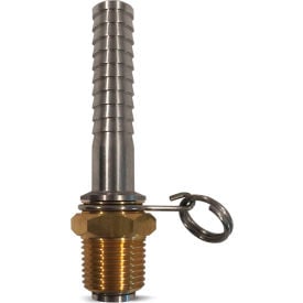 Sani-Lav® N21 Swivel Hose Adapter Brass 1/2 NPT x 1/2 Hose Barb N21