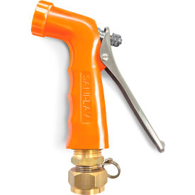 Sani-Lav® N2S17 Small Reinforced Industrial Spray Nozzle w/Swivel Hose Adapter-Safety Orange N2S17