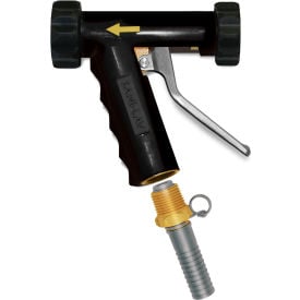 Sani-Lav® N8B20 Large Industrial Spray Nozzle Black w/Brass Swivel Hose Adapter N8B20