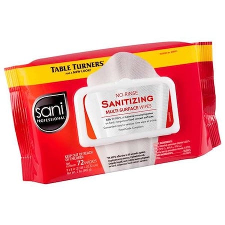 Sanitizing Wipes, 72 ct, Soft Pack, PK12 MPN:M30472