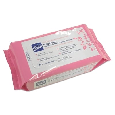 NICE'N'CLEAN Pudgies 1PLY Baby Wipes Wht 80/Pk MPN:CA-BWIPE