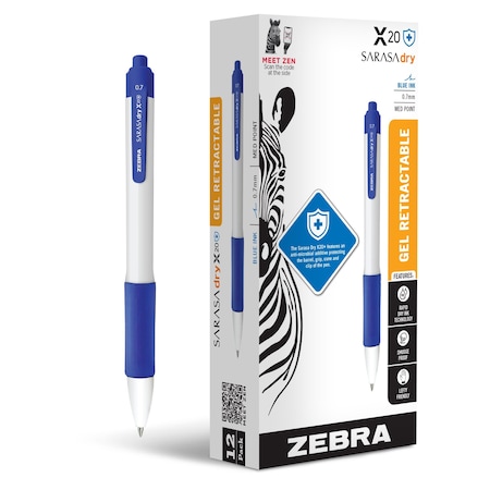 Gel Pen Retractable X20 Plus, PK12 MPN:41620
