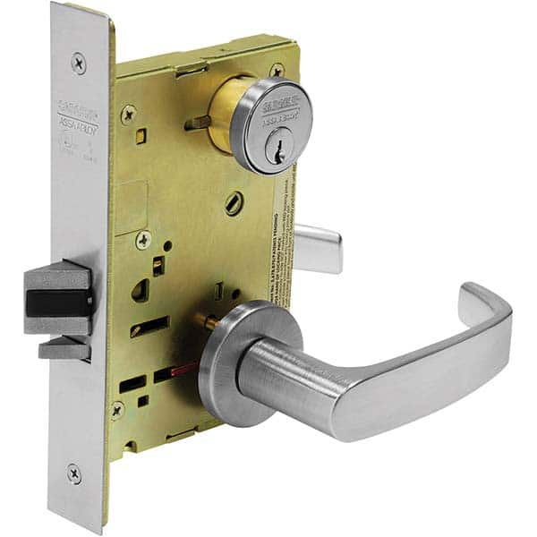Lever Locksets; Type: Entrance; Door Thickness: 1-3/4; Key Type: Conventional; Back Set: 2-3/4; For Use With: Commercial Doors; Finish/Coating: Satin Chrome; Material: Steel; Material: Steel; Door Thickness: 1-3/4; Lockset Grade: MPN:8205 LNL 26D