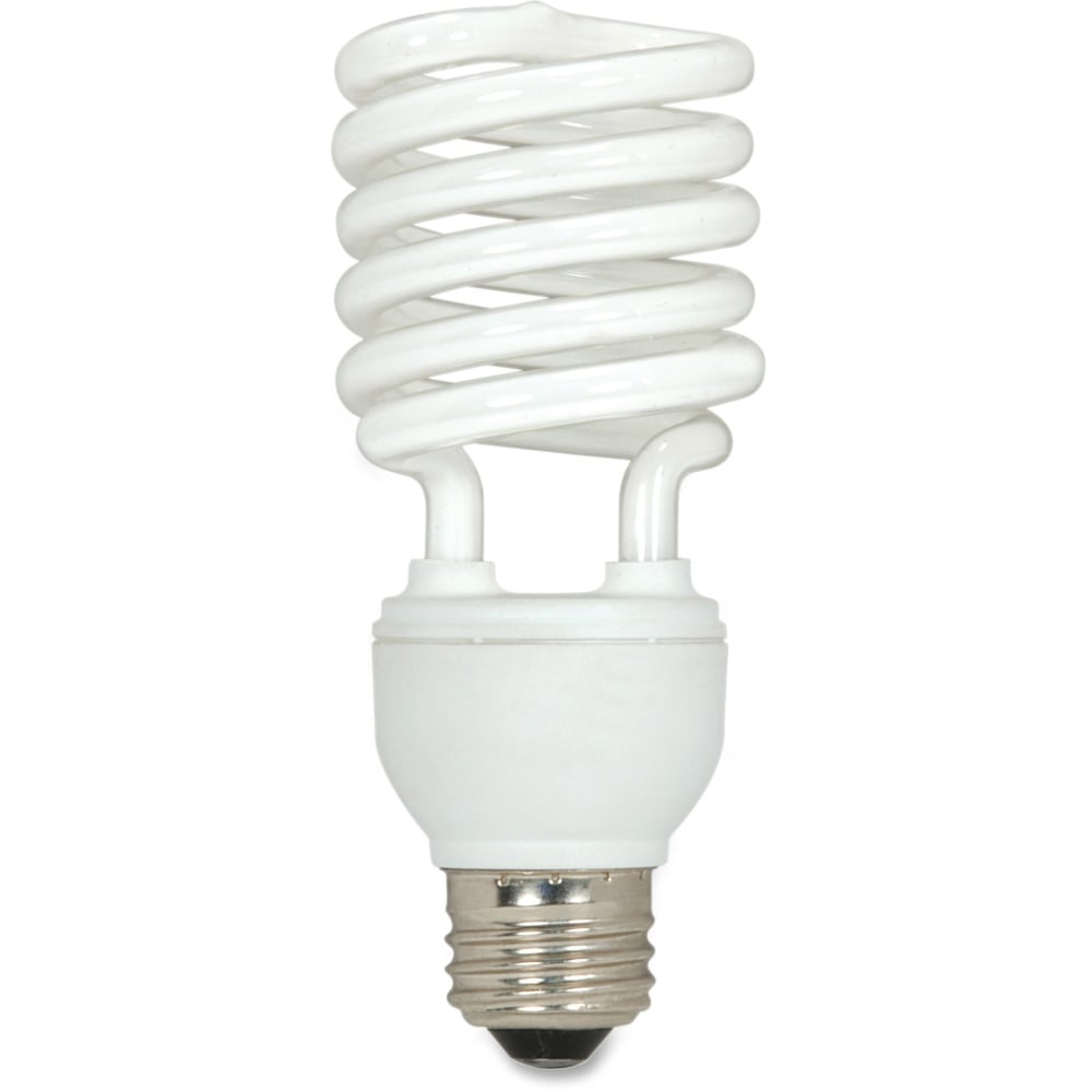 Satco T2 Fluorescent Soft White Spiral Bulb, 19 Watts, Pack Of 3 (Min Order Qty 3) MPN:S6274